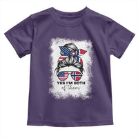 Yes I'm Both of Them Half Norwegian American Toddler T Shirt