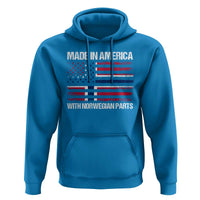 Made in America with Norwegian Parts Hoodie Half American Flag USA Norway Pride
