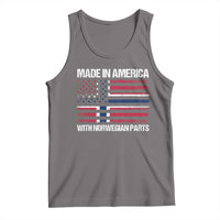 Made in America with Norwegian Parts Tank Top Half American Flag USA Norway Pride