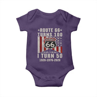 Highway 66 Turn 100 I Turn 50 Baby Onesie Vintage 1976 Born American Road Sign Centennial 2026