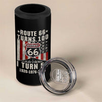 Highway 66 Turn 100 I Turn 50 4 in 1 Can Cooler Tumbler Vintage 1976 Born American Road Sign Centennial 2026