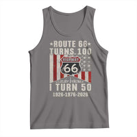 Highway 66 Turn 100 I Turn 50 Tank Top Vintage 1976 Born American Road Sign Centennial 2026