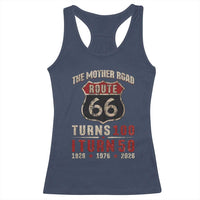Highway 66 Turn 100 I Turn 50 Racerback Tank Top Vintage 1976 Road Sign 50 Year Old Gift 2026