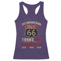 Highway 66 Turn 100 I Turn 50 Racerback Tank Top Vintage 1976 Road Sign 50 Year Old Gift 2026