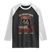 Highway 66 Turn 100 I Turn 50 Raglan Shirt Vintage 1976 Road Sign 50 Year Old Gift 2026