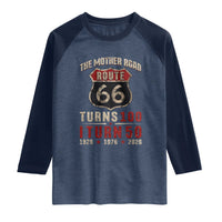 Highway 66 Turn 100 I Turn 50 Raglan Shirt Vintage 1976 Road Sign 50 Year Old Gift 2026