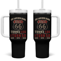 Highway 66 Turn 100 I Turn 50 Tumbler With Handle Vintage 1976 Road Sign 50 Year Old Gift 2026