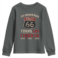 Highway 66 Turn 100 I Turn 50 Youth Sweatshirt Vintage 1976 Road Sign 50 Year Old Gift 2026