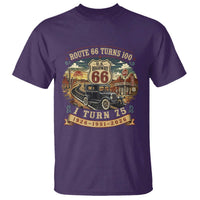 Route Highway 66 Turns 100 I Turn 75 T Shirt Vintage 1951 Road Sign Antique Car Lover 75th Birthday Gift