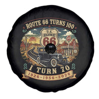 Route Highway 66 Turns 100 I Turn 70 Spare Tire Cover Vintage 1956 Road Sign Antique Car Lover 70th Birthday Gift
