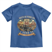 Route Highway 66 Turns 100 I Turn 70 Toddler T Shirt Vintage 1956 Road Sign Antique Car Lover 70th Birthday Gift