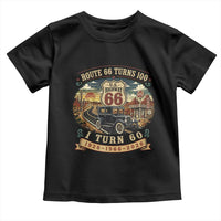 Route Highway 66 Turns 100 I Turn 60 Toddler T Shirt Vintage 1966 Road Sign Antique Car Lover 60th Birthday Gift