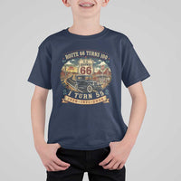 Route Highway 66 Turns 100 I Turn 55 T Shirt For Kid Vintage 1971 Road Sign Antique Car Lover 55th Birthday Gift