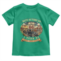 Route Highway 66 Turns 100 I Turn 55 Toddler T Shirt Vintage 1971 Road Sign Antique Car Lover 55th Birthday Gift