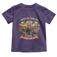 Route Highway 66 Turns 100 I Turn 45 Toddler T Shirt Vintage 1981 Road Sign Antique Car Lover 45th Birthday Gift