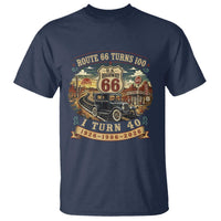 Route Highway 66 Turns 100 I Turn 40 T Shirt Vintage 1986 Road Sign Antique Car Lover 40th Birthday Gift
