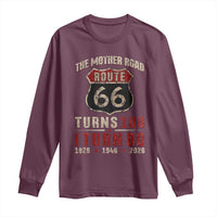 Route Highway 66 Turns 100 I Turn 80 Long Sleeve Shirt Vintage 1946 Road Sign 80th Birthday Gift