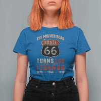 Route Highway 66 Turns 100 I Turn 80 T Shirt For Women Vintage 1946 Road Sign 80th Birthday Gift
