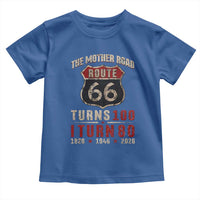 Route Highway 66 Turns 100 I Turn 80 Toddler T Shirt Vintage 1946 Road Sign 80th Birthday Gift