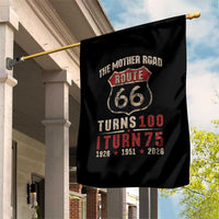 Route Highway 66 Turns 100 I Turn 75 Garden Flag Vintage 1951 Road Sign 75th Birthday Gift