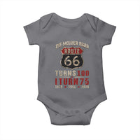 Route Highway 66 Turns 100 I Turn 75 Baby Onesie Vintage 1951 Road Sign 75th Birthday Gift