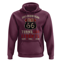 Route Highway 66 Turns 100 I Turn 75 Hoodie Vintage 1951 Road Sign 75th Birthday Gift