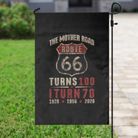 Route Highway 66 Turns 100 I Turn 70 Garden Flag Vintage 1956 Road Sign 70th Birthday Gift