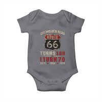 Route Highway 66 Turns 100 I Turn 70 Baby Onesie Vintage 1956 Road Sign 70th Birthday Gift