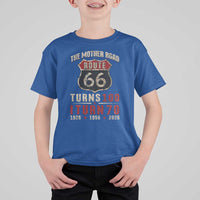 Route Highway 66 Turns 100 I Turn 70 T Shirt For Kid Vintage 1956 Road Sign 70th Birthday Gift