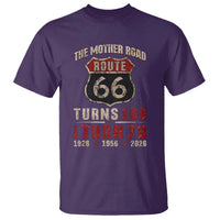 Route Highway 66 Turns 100 I Turn 70 T Shirt Vintage 1956 Road Sign 70th Birthday Gift