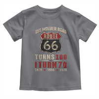 Route Highway 66 Turns 100 I Turn 70 Toddler T Shirt Vintage 1956 Road Sign 70th Birthday Gift