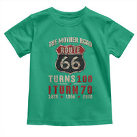 Route Highway 66 Turns 100 I Turn 70 Toddler T Shirt Vintage 1956 Road Sign 70th Birthday Gift