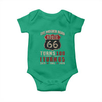 Route Highway 66 Turns 100 I Turn 65 Baby Onesie Vintage 1961 Road Sign 65th Birthday Gift