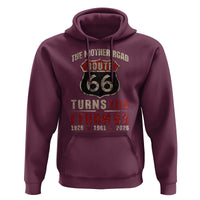 Route Highway 66 Turns 100 I Turn 65 Hoodie Vintage 1961 Road Sign 65th Birthday Gift