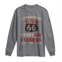 Route Highway 66 Turns 100 I Turn 65 Long Sleeve Shirt Vintage 1961 Road Sign 65th Birthday Gift