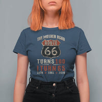 Route Highway 66 Turns 100 I Turn 65 T Shirt For Women Vintage 1961 Road Sign 65th Birthday Gift