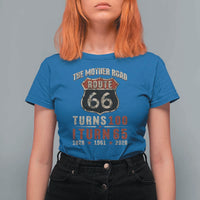 Route Highway 66 Turns 100 I Turn 65 T Shirt For Women Vintage 1961 Road Sign 65th Birthday Gift