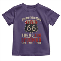 Route Highway 66 Turns 100 I Turn 65 Toddler T Shirt Vintage 1961 Road Sign 65th Birthday Gift