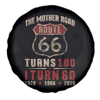 Route Highway 66 Turns 100 I Turn 60 Spare Tire Cover Vintage 1966 Road Sign 60th Birthday Gift