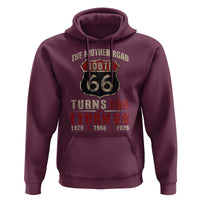 Route Highway 66 Turns 100 I Turn 60 Hoodie Vintage 1966 Road Sign 60th Birthday Gift