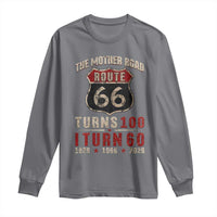 Route Highway 66 Turns 100 I Turn 60 Long Sleeve Shirt Vintage 1966 Road Sign 60th Birthday Gift