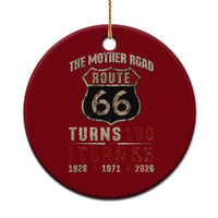 Route Highway 66 Turns 100 I Turn 55 Ceramic Ornament Vintage 1971 Road Sign 55th Birthday Gift