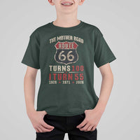 Route Highway 66 Turns 100 I Turn 55 T Shirt For Kid Vintage 1971 Road Sign 55th Birthday Gift