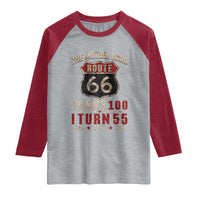 Route Highway 66 Turns 100 I Turn 55 Raglan Shirt Vintage 1971 Road Sign 55th Birthday Gift