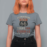 Route Highway 66 Turns 100 I Turn 45 T Shirt For Women Vintage 1981 Road Sign 45th Birthday Gift