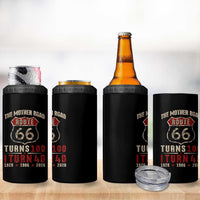 Route Highway 66 Turns 100 I Turn 40 4 in 1 Can Cooler Tumbler Vintage 1986 Road Sign 40th Birthday Gift
