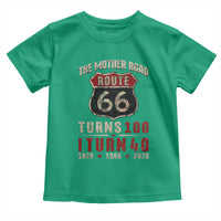 Route Highway 66 Turns 100 I Turn 40 Toddler T Shirt Vintage 1986 Road Sign 40th Birthday Gift