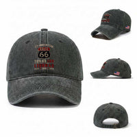 Route Highway 66 Turns 100 I Turn 40 Washed Cotton Baseball Cap Vintage 1986 Road Sign 40th Birthday Gift