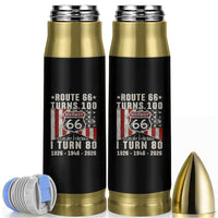 Route Highway 66 Turns 100 I Turn 80 Bullet Tumbler Vintage 1946 Born American Road Sign 80th Birthday Gift