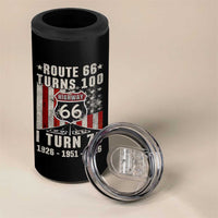Route Highway 66 Turns 100 I Turn 75 4 in 1 Can Cooler Tumbler Vintage 1951 Born American Road Sign 75th Birthday Gift